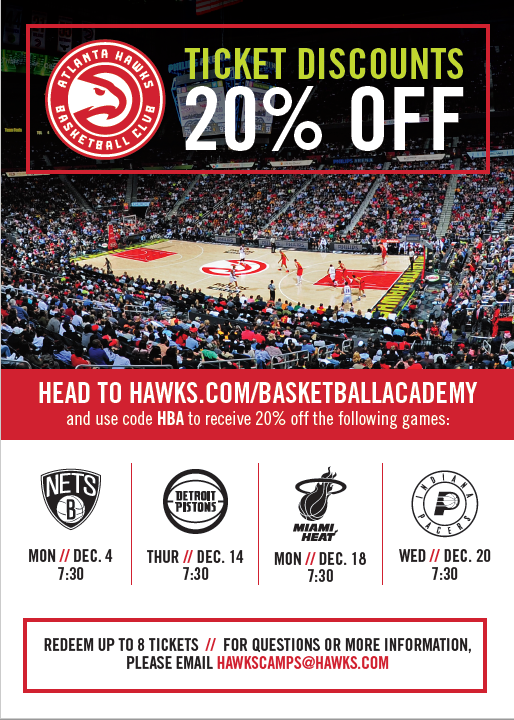 Ticket Offers Atlanta Hawks Basketball Academy