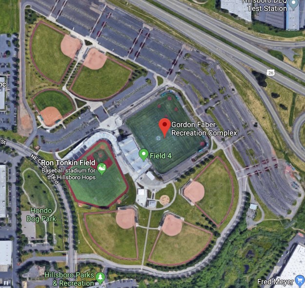 Hillsboro Hops Map