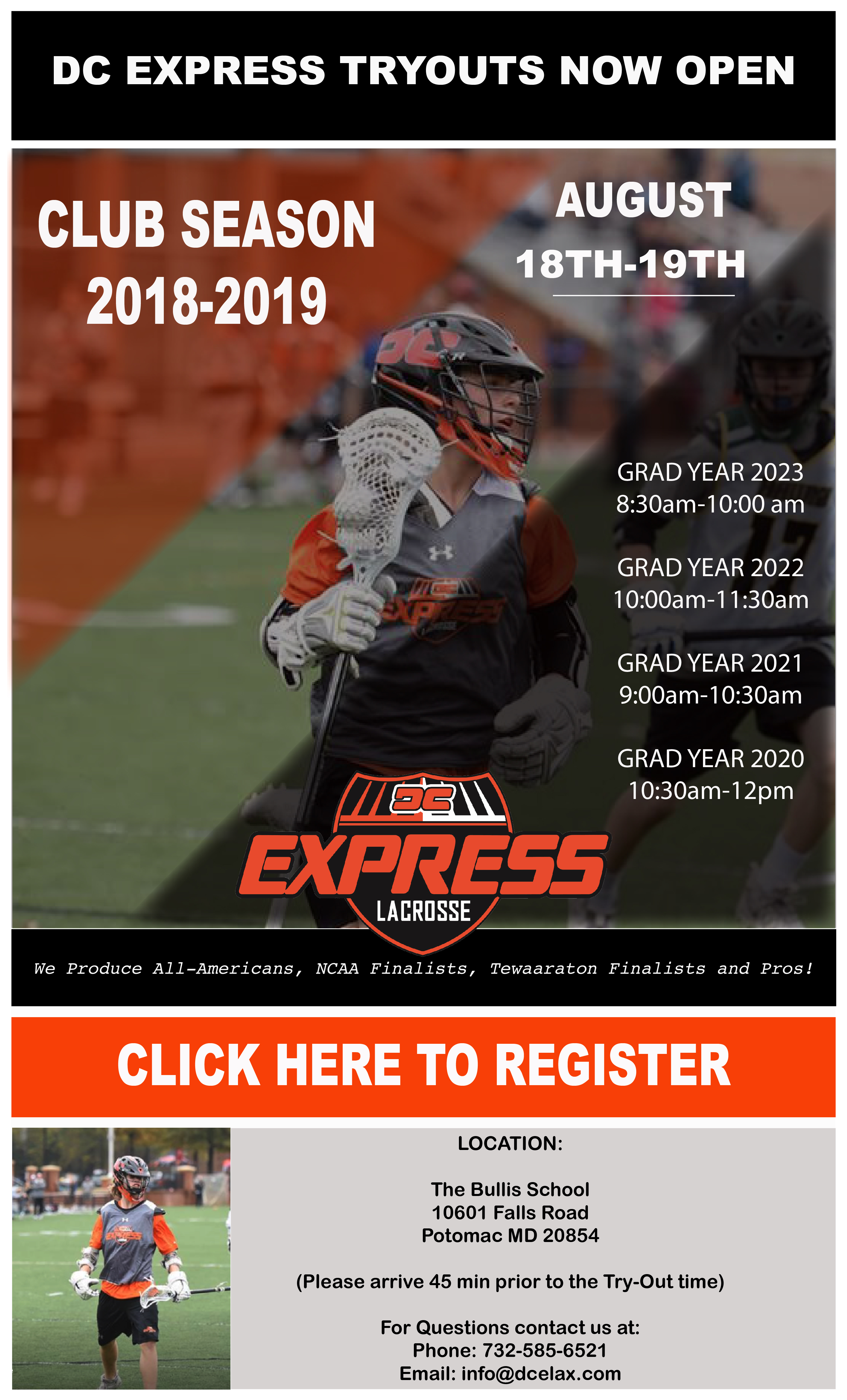 201819 DC Express Tryouts DC Express Lacrosse