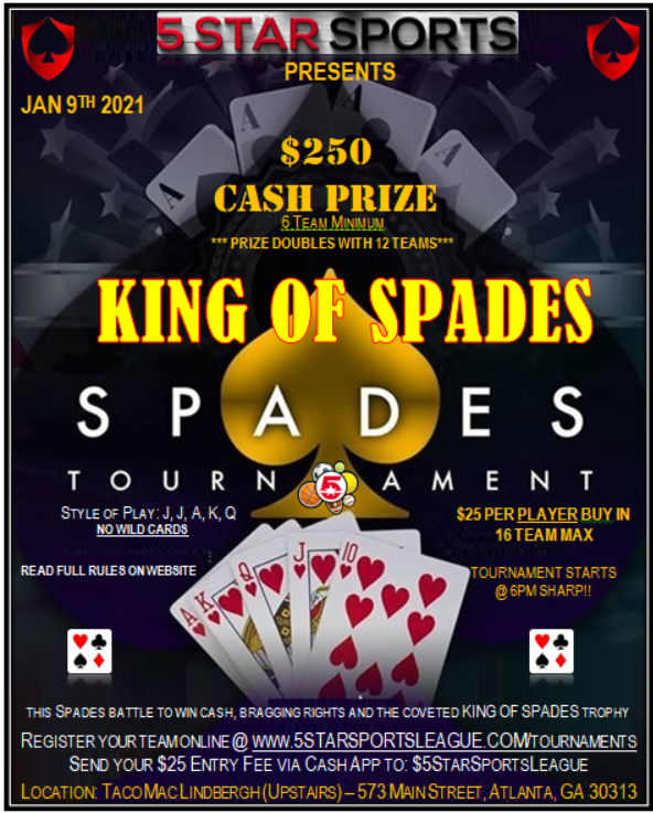 KING OF SPADES SPADE TOURNAMENT 5 Star Sports