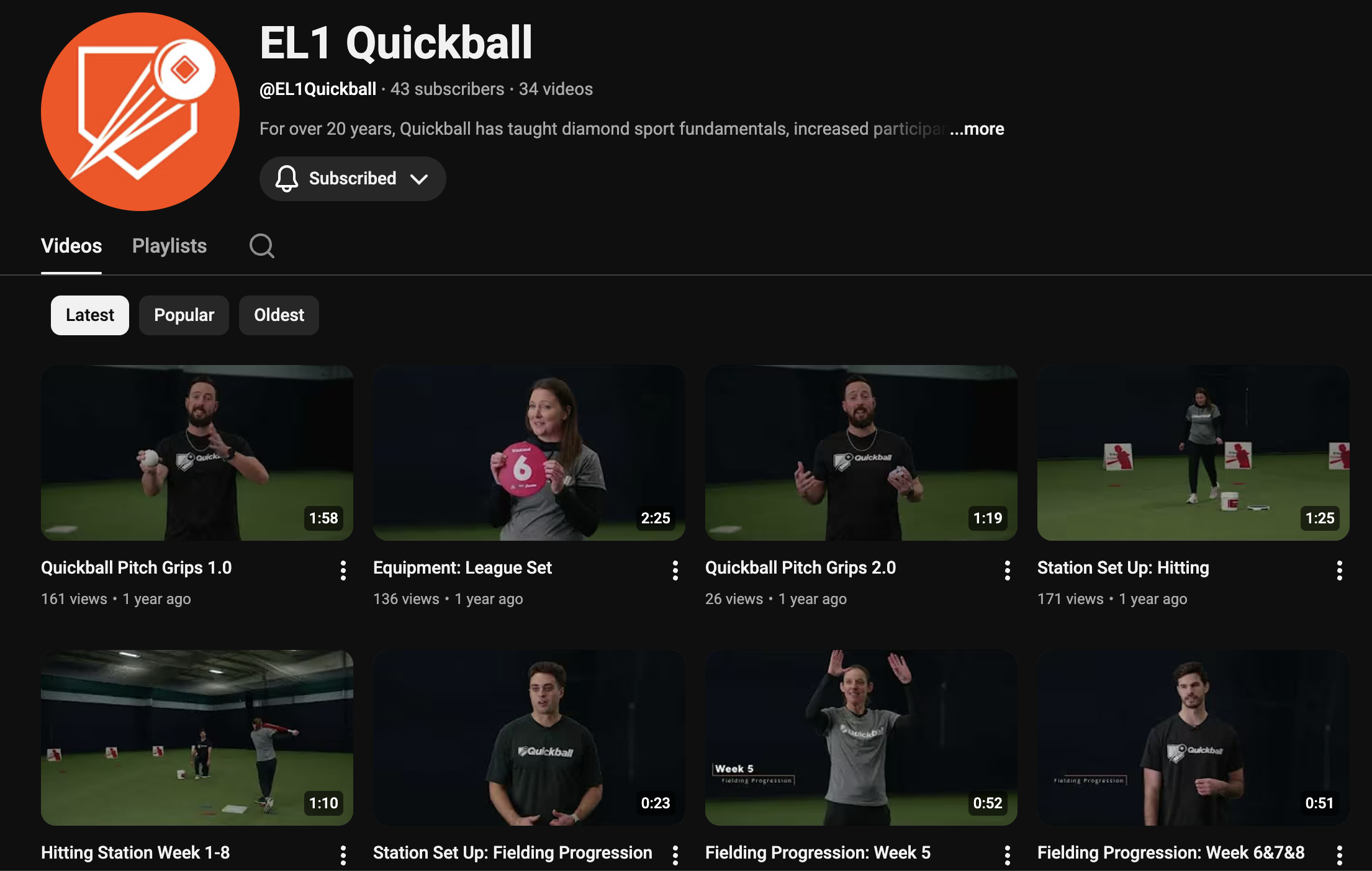 EL1 Quickball Video Library