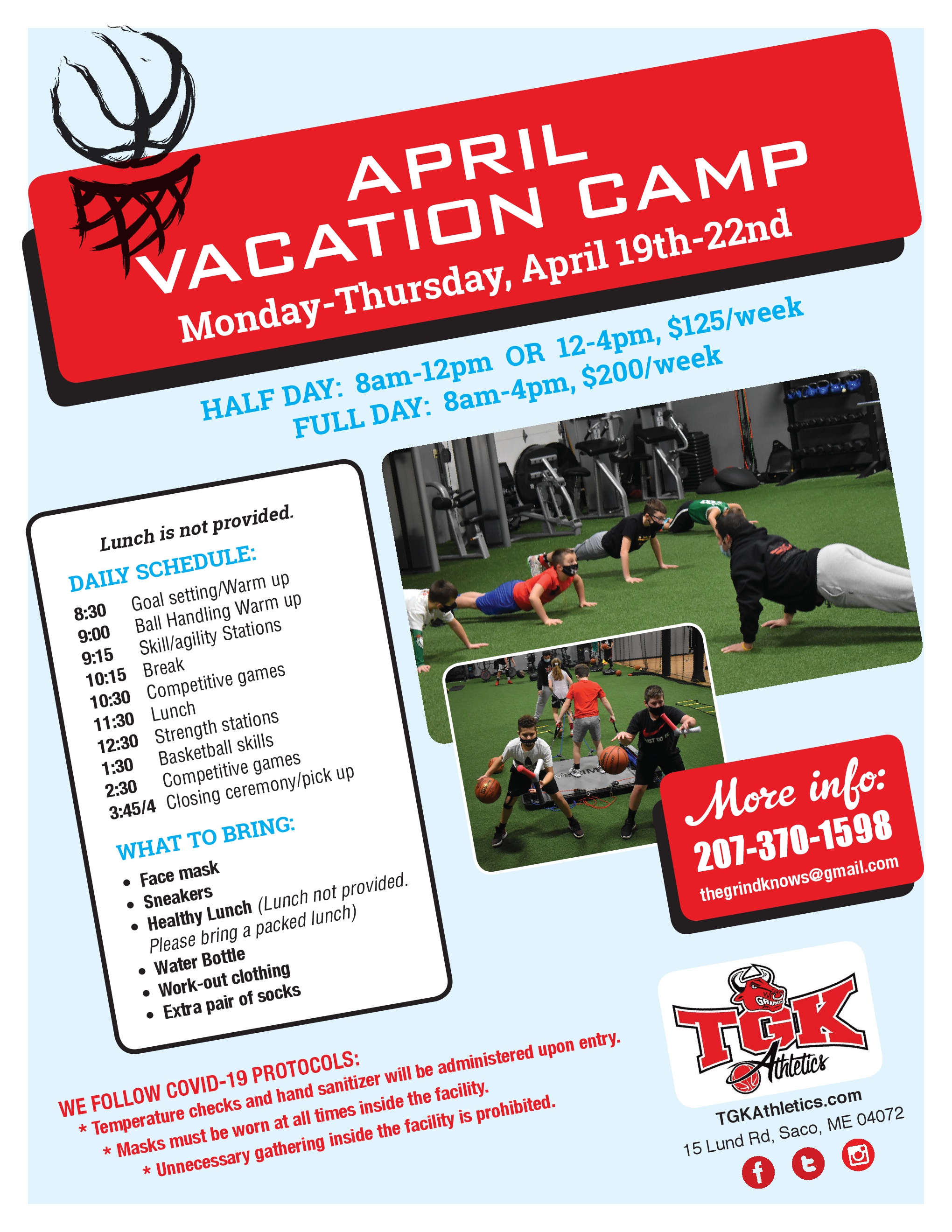 April Vacation Camp TGK Athletics