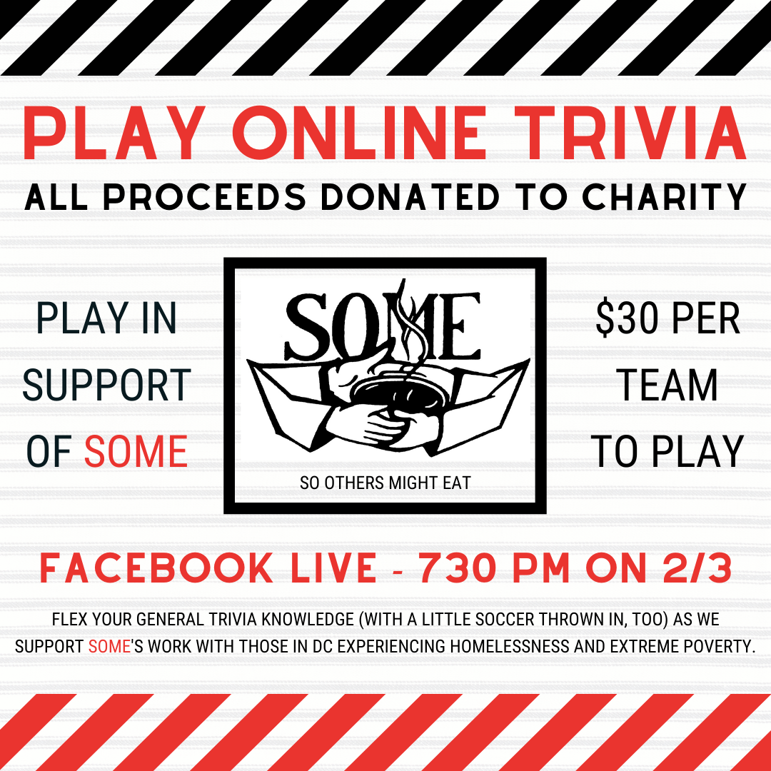 Online Charity Trivia Night 2 3 At 7 30 Pm District Sports Soccer