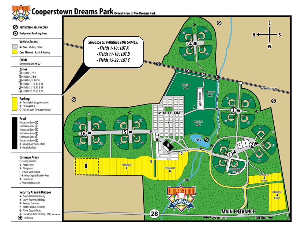 Location details for NYCooperstown Dreams Park Rawlings Tigers