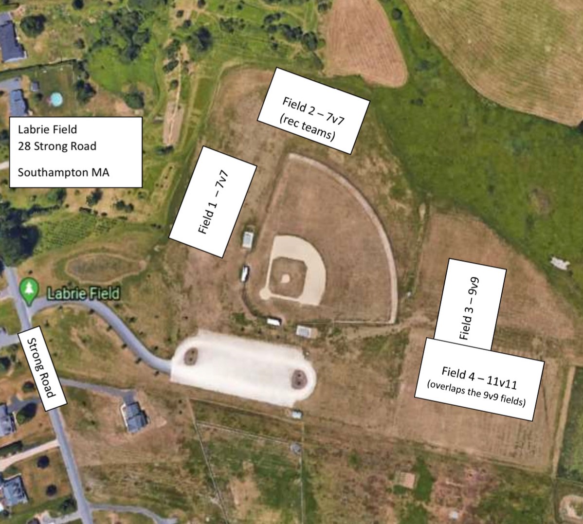 Hampshire United Soccer Club Field Locations