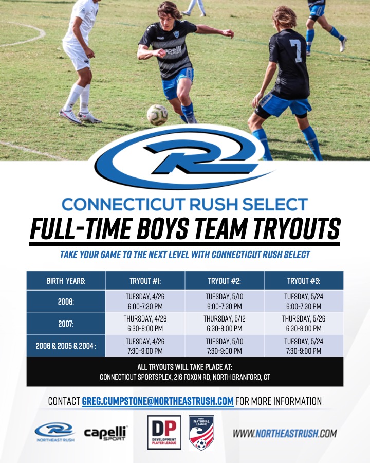 CT Rush Select 2022/23 Tryout Registration CT Rush Select