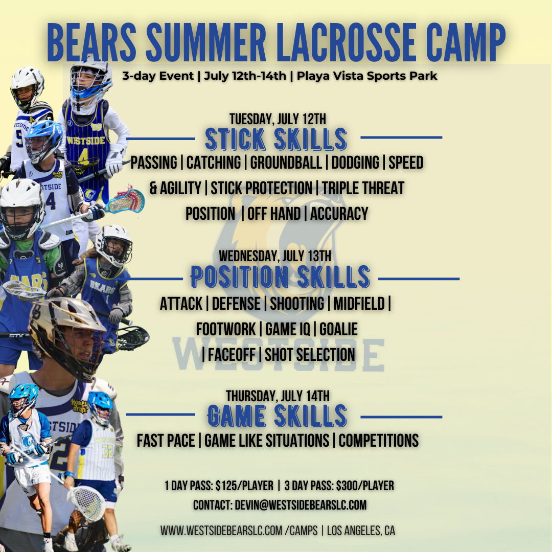 Bears Summer Lacrosse Camp Week 2 Westside Bears