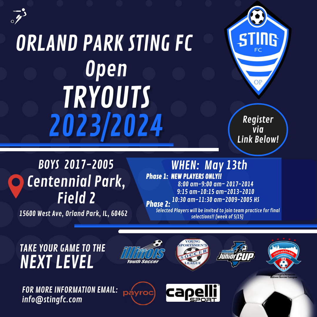 20232024 Sting FC Travel Soccer Tryout Registration