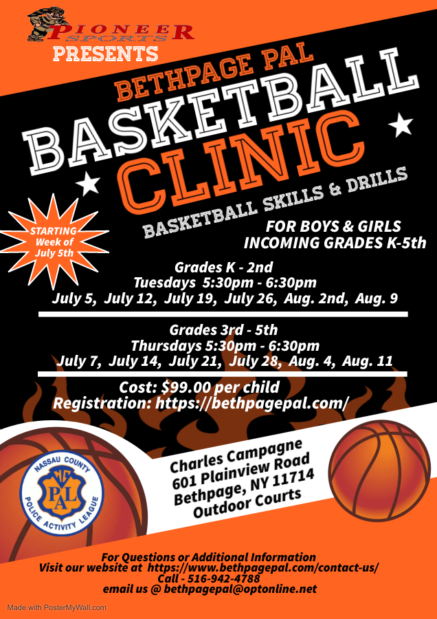 2022 Summer Basketball Clinic NCPAL Bethpage Unit