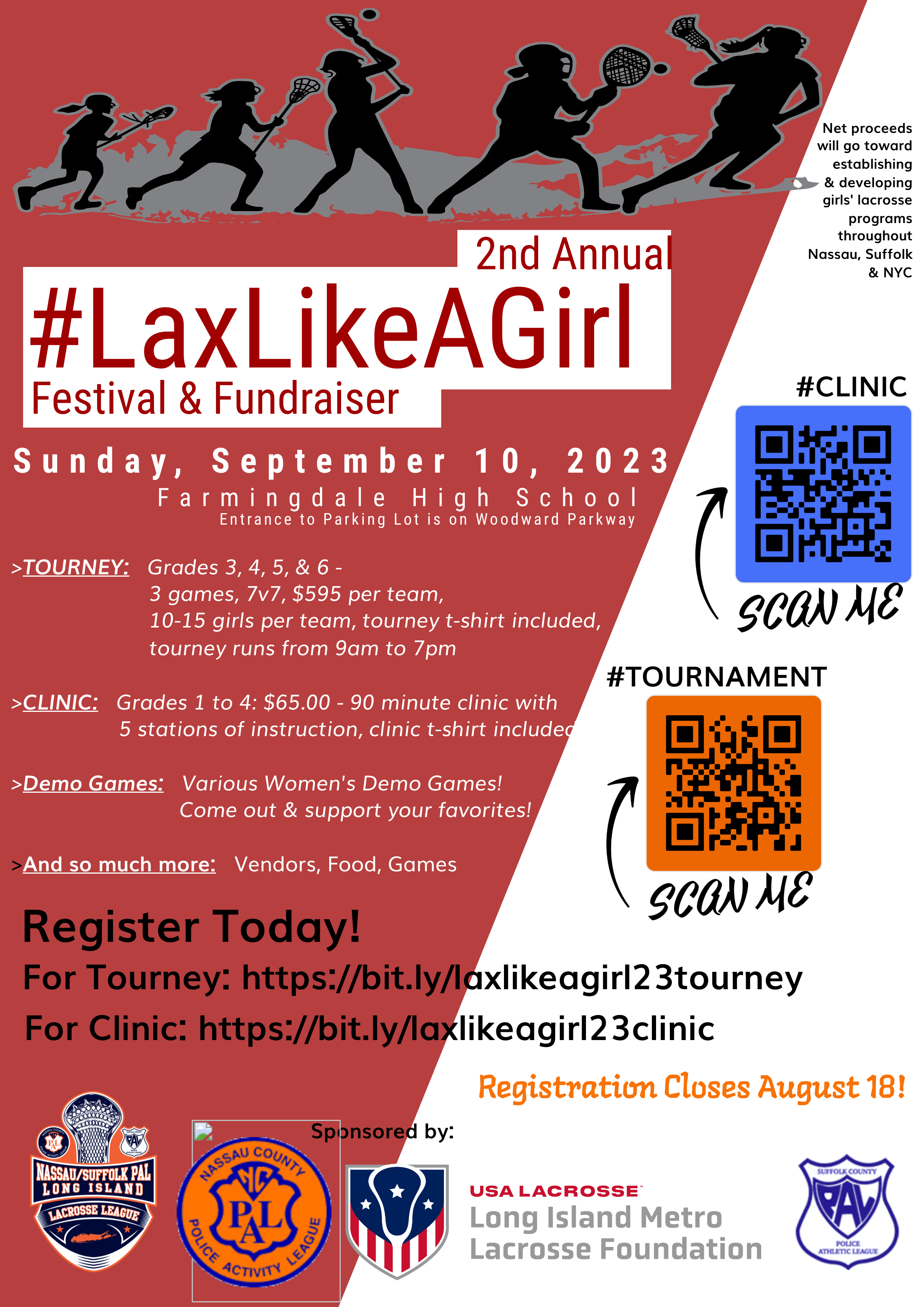 LaxLikeAGirl Festival 2023 NCPAL County Lacrosse Unit