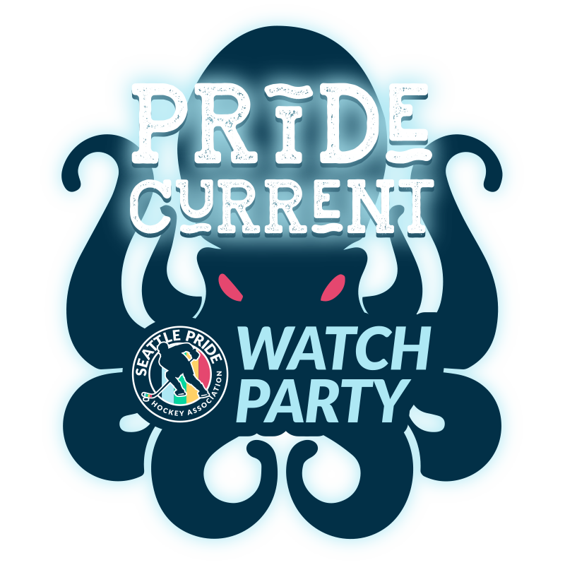 Seattle Pride Hockey Association Pride Current Watch Party logo