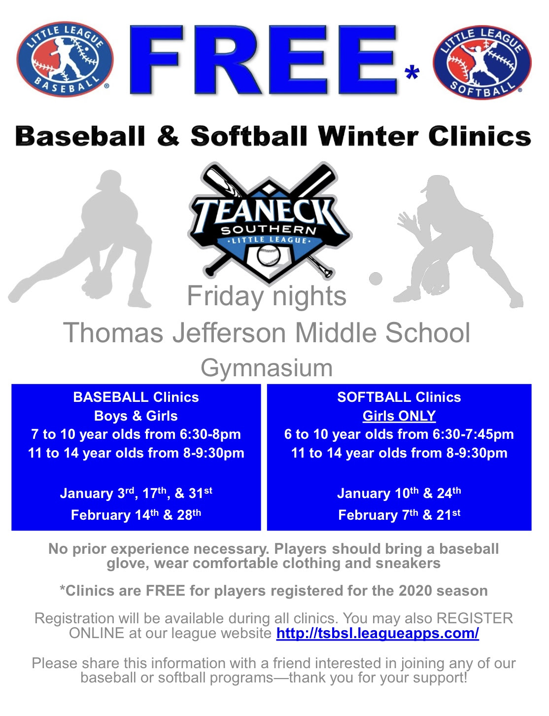 Teaneck Southern Baseball League Teaneck Southern Baseball & Softball