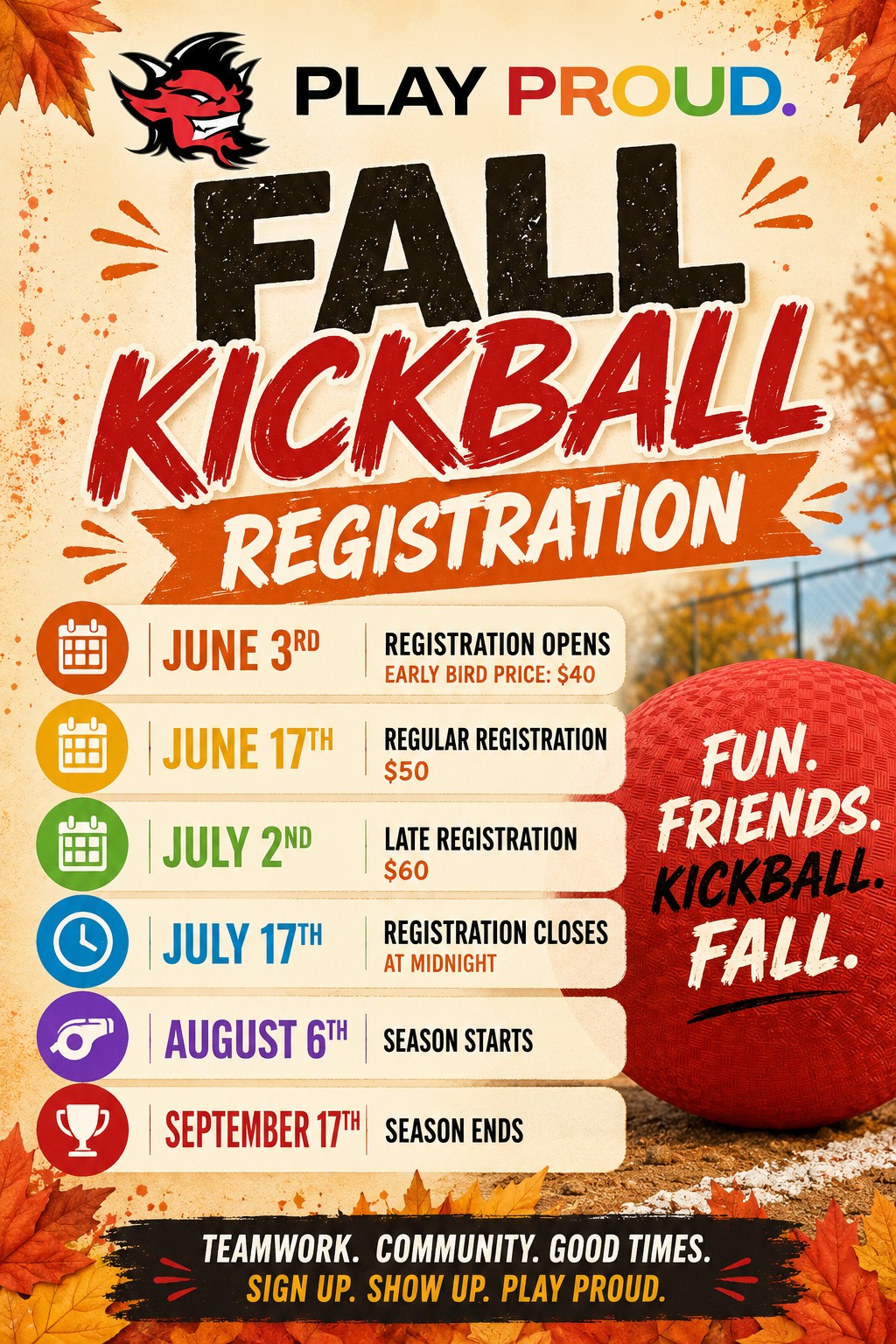 Kickball Sign Up LeagueApps Member Portal