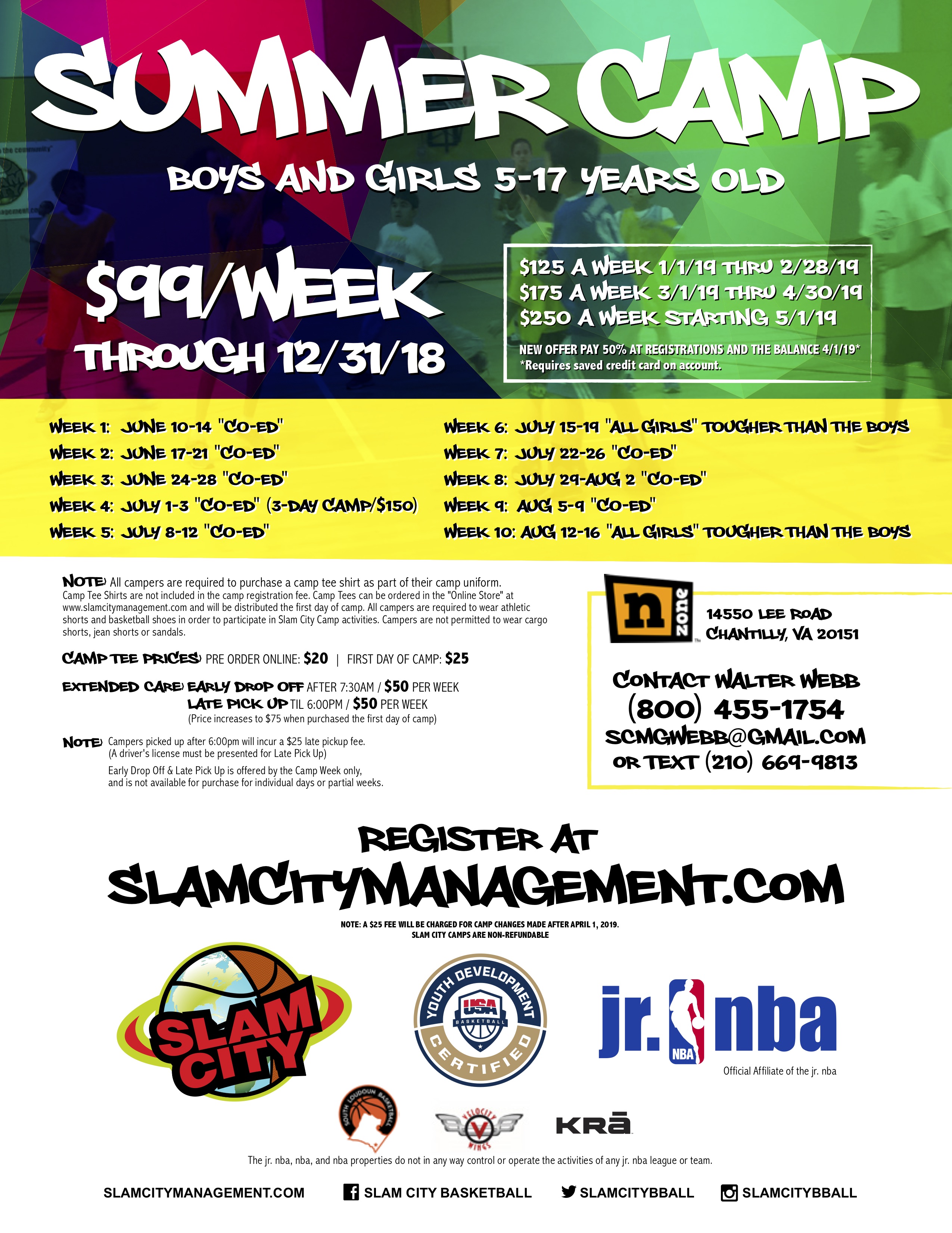 2019 Slam City Summer Basketball Camps : Slam City Management2550 x 3300